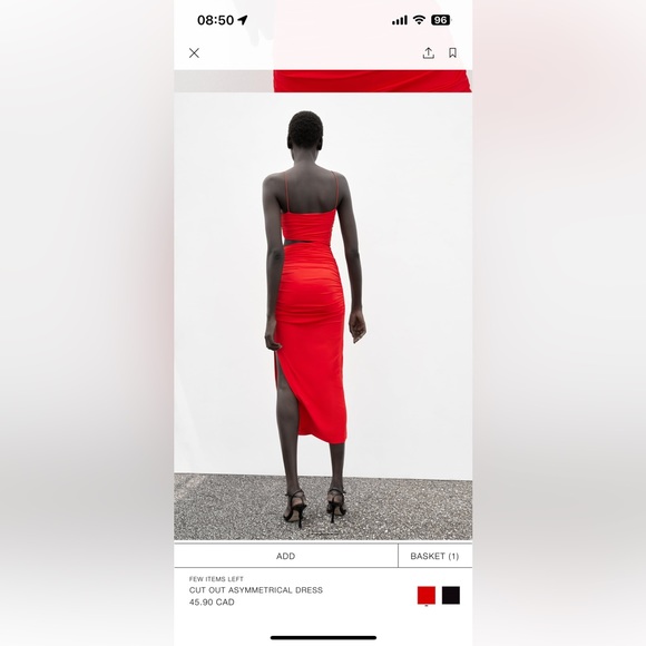 Zara red dress - Picture 2 of 2